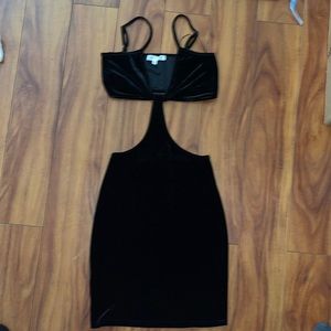 Black cut out dress